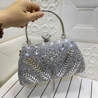 Túi xách đính đá đi tiệc túi có quai xách tay tiện sử dụng TX26