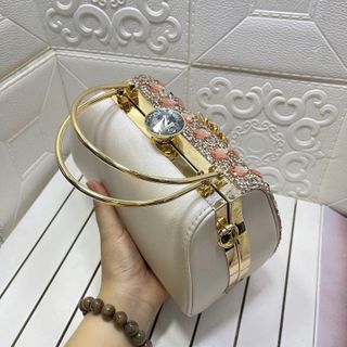 Túi xách đính đá đi tiệc túi có quai xách tay tiện sử dụng TX26