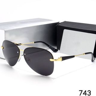 Kính mát nam nữ 743 chống UV400, thiết kế mắt tròn dễ đeo, màu sắc thời trang