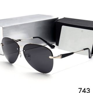 Kính mát nam nữ 743 chống UV400, thiết kế mắt tròn dễ đeo, màu sắc thời trang
