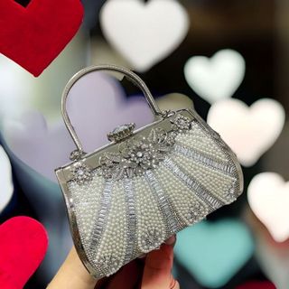 túi xách sang chảnh đi tiệc ,túi đính đá đi tiệc, túi xách cho mẹ đi tiệc túi đi đám cưới TX127