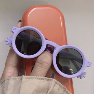 Kính mát gọng dẻo cho bé WILI chống UV400, thiết kế mắt tròn dễ đeo, màu sắc thời trang