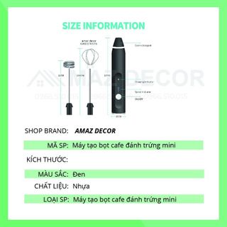 Máy tạo bọt cafe đánh trứng mini 2 trong 1