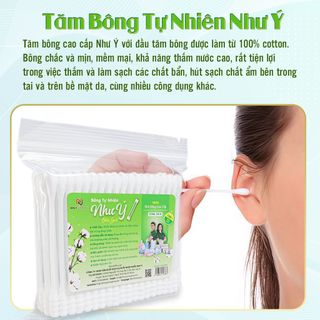Tăm bông người lớn thân nhựa như ý (lốc/24g/100que)