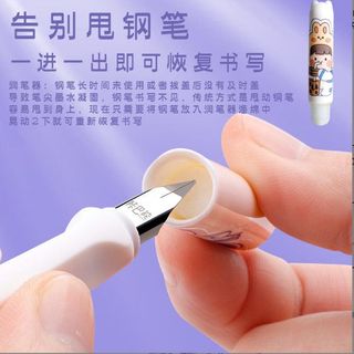 VĨ 2 BÚT MỰC XANH KÈM 2 ỐNG MỰC VÀ ĐẦU TẨY