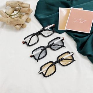 Kính mát nam nữ 86512 chống UV400, thiết kế mắt vuông dễ đeo, màu sắc thời trang