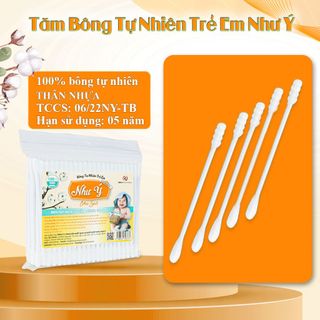 Tăm bông trẻ em thân nhựa như ý (lốc/24g/100que)