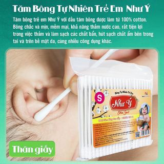 Tăm bông trẻ em thân giấy Như Ý (lốc/24g/100que)