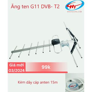 Anten Truyền Hình Số Mặt Đất DVB-T2 HKD G11 kèm dây cáp anten 15m giá sỉ