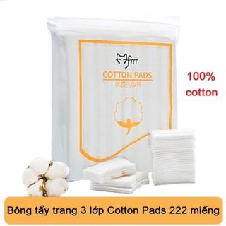 Bông tẩy trang 222 miếng - bông tẩy trang 3 lớp - bông tẩy trang cotton pads nhập khẩu chính ngạch giá sỉ