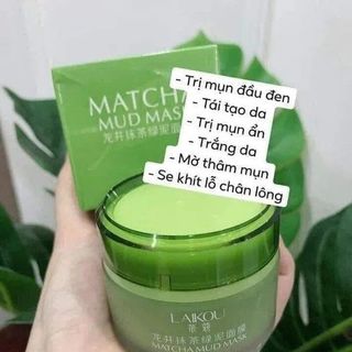 Mặt nạ bùn kết hợp trà xanh Laikou Matcha Mud Mask