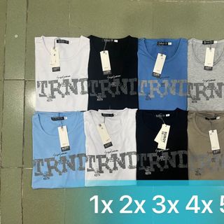ÁO THUN COTTON NAM CỔ TRÒN TAY NGẮN IN CHỮ