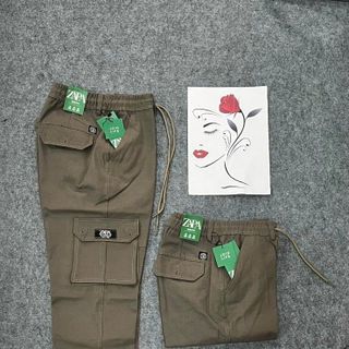 Quần Túi Hộp Kaki Nam Nữ Ống Suông Unisex Chất Dày Co Giãn