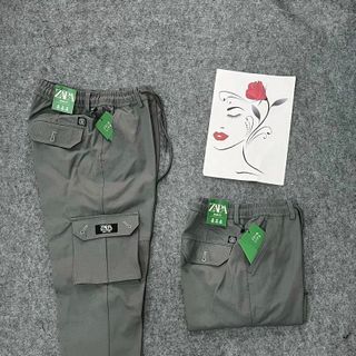 Quần Túi Hộp Kaki Nam Nữ Ống Suông Unisex Chất Dày Co Giãn