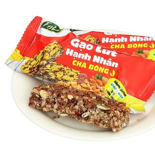 Thanh gạo lứt hạnh nhân chà bông FnV gói 150g