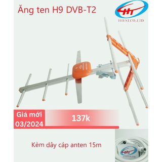 Anten HKD H9 có khuếch đại, có cục nguồn adapter 5V kèm dây cáp anten 15m giá sỉ