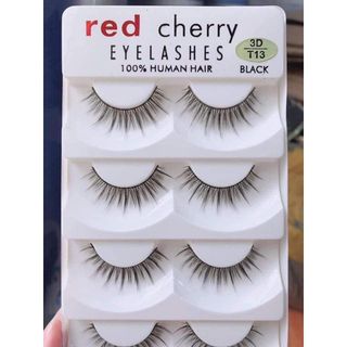Mi giả 3d red cher ry gắn lên mắt rất thật, không mang lại cảm giác nặng nề.