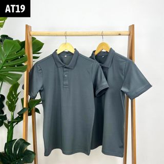 Áo Polo Nam, áo thun nam cổ trụ trơn chất vải thoáng mát màu basic size từ 45-100kg (Mã AT19)
