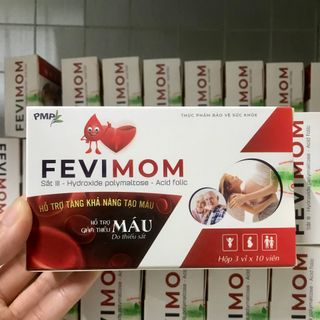 (SALE) Viên sắt Fevimom cho bà bầu, mẹ sau sinh, người lớn hỗ trợ bổ sung và dễ hấp thu (hộp 30 viên)