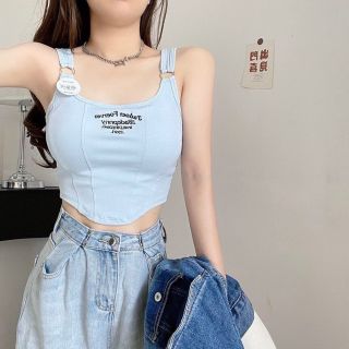 Áo croptop 2 dây vạt có yếm