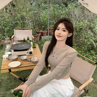 ÁO KIỂU TAY DÀI THUN RIP LP3927D - LÊ PHƯƠNG BOUTIQUE