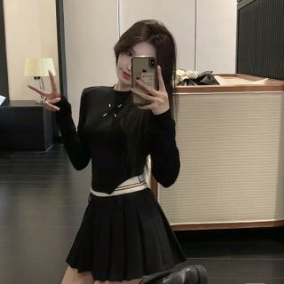 ÁO KIỂU TAY DÀI THUN RIP LP3927D - LÊ PHƯƠNG BOUTIQUE