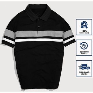 ÁO THUN NAM POLO PHỐI SỌC TAY NGẮN THUN COTTON CO GIÃN 4 CHIỀU - LÊ PHƯƠNG BOUTIQUE