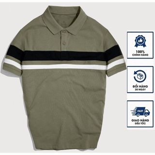 ÁO THUN NAM POLO PHỐI SỌC TAY NGẮN THUN COTTON CO GIÃN 4 CHIỀU - LÊ PHƯƠNG BOUTIQUE