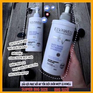 Dầu gội phục hồi hư tổn siêu suôn mượt Elvawell