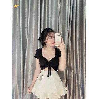 SET ÁO CROPTOP THẮT NƠ KÈM CHÂN VÁY - LÊ PHƯƠNG BOUTIQUE