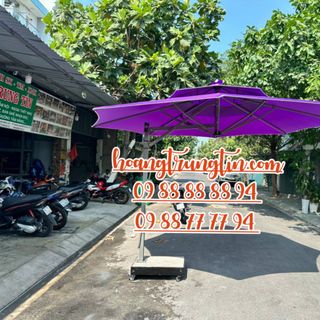 dù lệch tâm tròn 3m8 giá rẻ xưởng sản xuất dù che ngoài trời