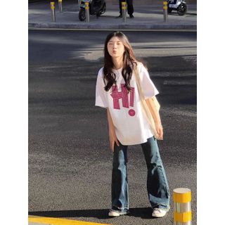 ÁO PHÔNG UNISEX FORM RỘNG 70KG CHỮ HI - LÊ PHƯƠNG BOUTIQUE