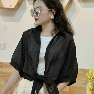 SET ÁO ĐÔI KHOÁC ĐÙI LỤA KÈM ÁO BA LỖ GÂN - LÊ PHƯƠNG BOUTIQUE
