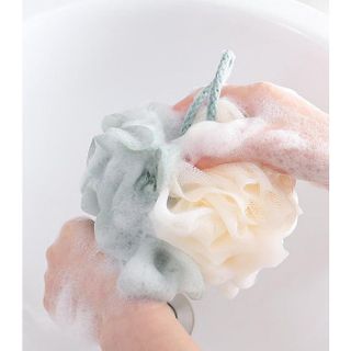 Bông Tắm Dạng Tròn, Dài Tạo Bọt Cao Cấp 2 Màu Kỳ Cọ Tẩy Da Chết CTB687 - BECHIP