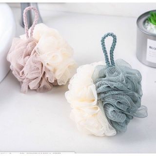 Bông Tắm Dạng Tròn, Dài Tạo Bọt Cao Cấp 2 Màu Kỳ Cọ Tẩy Da Chết CTB687 - BECHIP