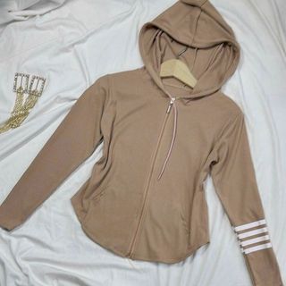 ÁO KHOÁC GÂN 3 SỌC TAY CÓ NÓN - LÊ PHƯƠNG BOUTIQUE