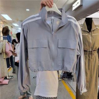 ÁO KHOÁC DÙ 2 LỚP FORM RỘNG 2 TÚI 2 SỌC - LÊ PHƯƠNG BOUTIQUE
