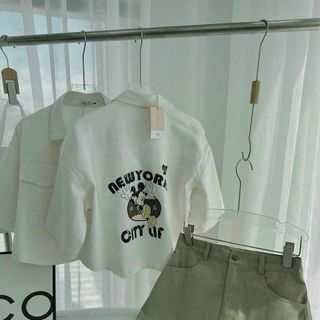 Sét 3 món áo ống + chân váy kèm khoác sơ mi Chất kaki ,freesize dưới 55kg.logo in giá sỉ - giá bán buôn