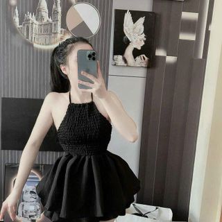 SET ÁO CỔ YẾM KÈM QUẦN CHẤT ĐŨI XỐP XINH - LÊ PHƯƠNG BOUTIQUE