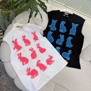 ÁO THUN COTTON GIẤY VIỆT NAM XUẤT KHẨU SÁT NÁCH THỎ CON - LÊ PHƯƠNG BOUTIQUE