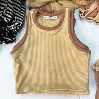 ÁO THUN BA LỖ GÂN TĂM DÁNG CROPTOP CÁ TÍNH - LÊ PHƯƠNG BOUTIQUE