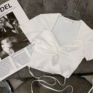 ÁO XOÉN NGỰC KHOÉC KIỂU DÂY CỘT NƠ VẢI THUN BORIP LOẠI 1 CO GIÃN DÀY ĐẸP - LÊ PHƯƠNG BOUTIQUE