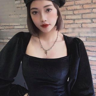 ÁO NHUNG CỔ VUÔNG - LÊ PHƯƠNG BOUTIQUE
