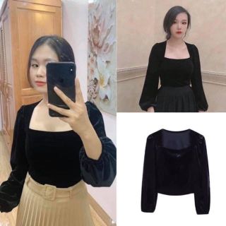 ÁO NHUNG CỔ VUÔNG - LÊ PHƯƠNG BOUTIQUE