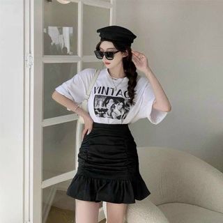 CHÂN VÁY NHÚN ĐUÔI CÁ CẠP CAO - LÊ PHƯƠNG BOUTIQUE