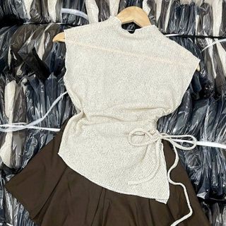 ÁO KIỂU LEN LƯỚI RÚT EO XINH - LÊ PHƯƠNG BOUTIQUE