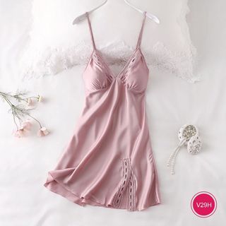 SET BỘ NGỦ SATIN PHỐI REN V29 - LÊ PHƯƠNG BOUTIQUE