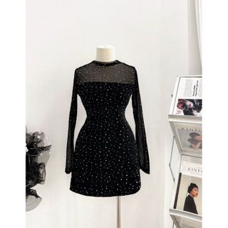 ĐẦM BODY LƯỚI ĐÍNH ĐÁ CÓ LÓT TRONG CO GIÃN - LÊ PHƯƠNG BOUTIQUE