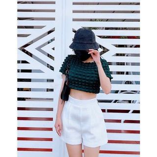 QUẦN SORT NỮ VẢI XỐP SƠ GỖ, LƯNG SAU THUN - LÊ PHƯƠNG BOUTIQUE