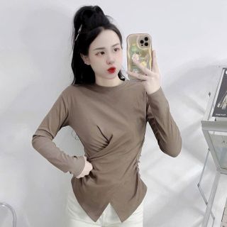 ÁO KIỂU TAY DÀI TĂM LẠNH VẠC CHÉO - LÊ PHƯƠNG BOUTIQUE